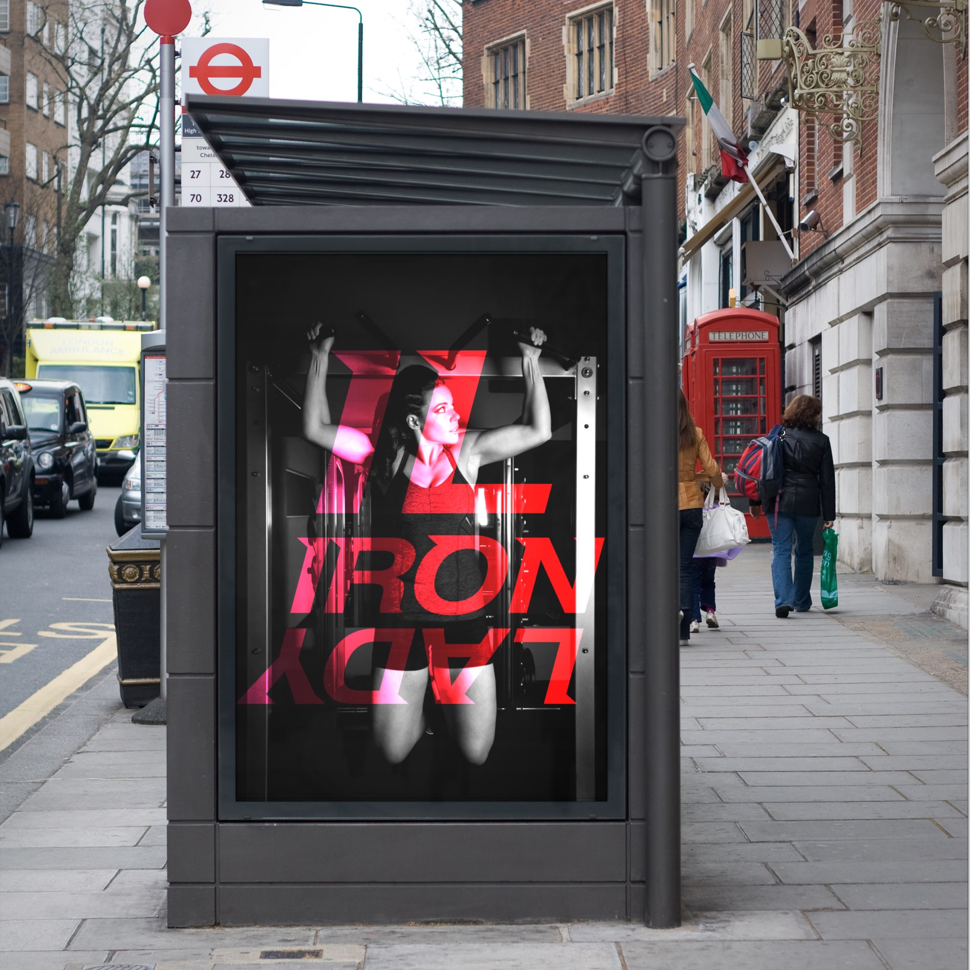 Iron-Lady-bus-stop-poster